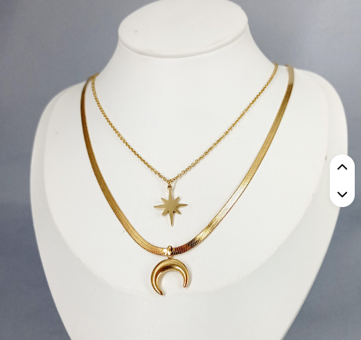 COLLIER Élégant de Bijoux superposé dans son coffret