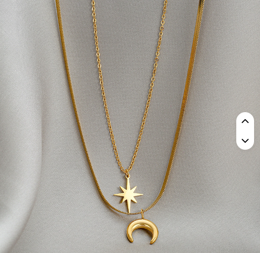 COLLIER Élégant de Bijoux superposé dans son coffret