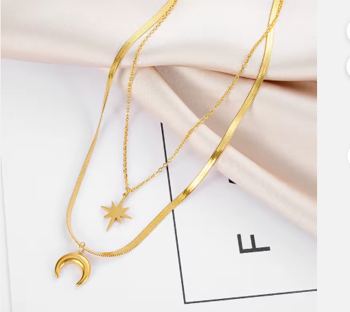 COLLIER Élégant de Bijoux superposé dans son coffret