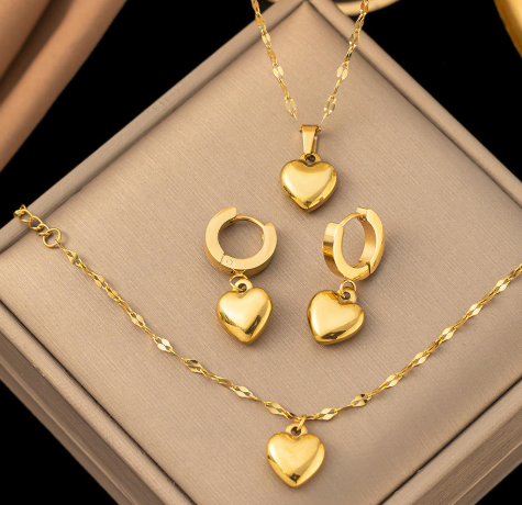 Ensemble collier bracelet et boucles d'oreilles