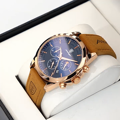 ⭐⭐⭐⭐⭐ Montre de luxe POEDAGAR ORIGINALE, bracelet en cuire de luxe, montre à Quartz étanche, calendrier lumineux chronographe, résistant à l'eau
