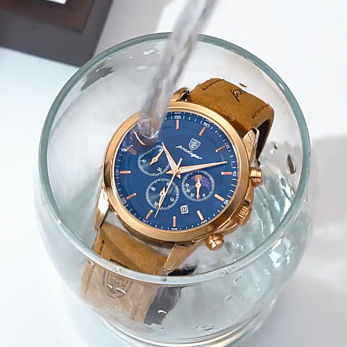 ⭐⭐⭐⭐⭐ Montre de luxe POEDAGAR ORIGINALE, bracelet en cuire de luxe, montre à Quartz étanche, calendrier lumineux chronographe, résistant à l'eau