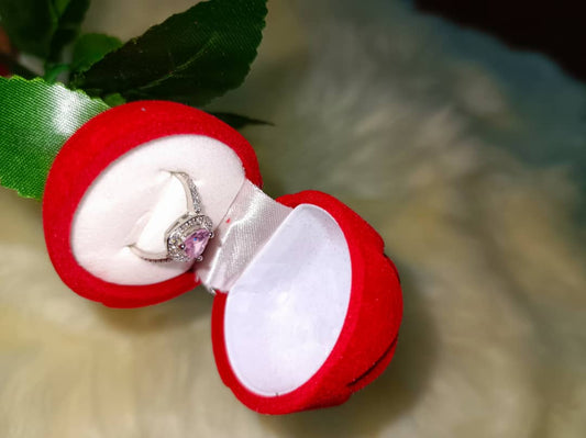 Boîte + Bague Romantique Rose